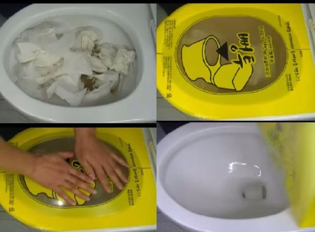 Cách sử dụng miếng dán thông bồn cầu nghẹt